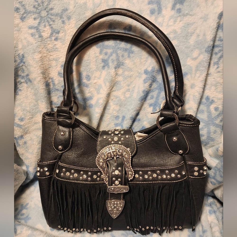 Trinity Ranch leather fringe purse